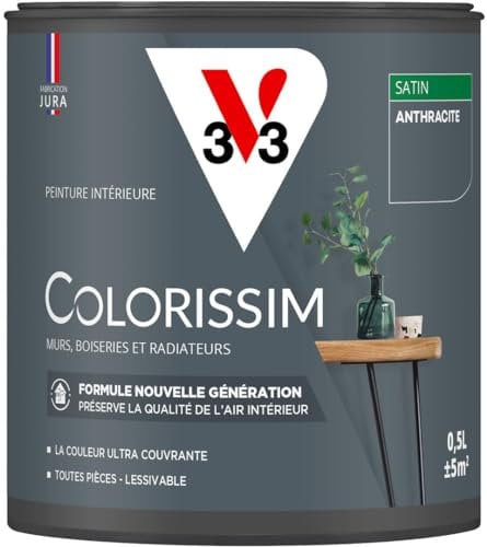 V33 Peinture multi-supports Colorissim® Anthracite satin 0,5L