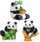 YANGUN 3 in 1 Panda Blocs de Construction, 1298 Pièces Panda Micro Blocs de Construction, Mini Brique Figure Jouets, Jouets de Construction Briques, Briques de Construction Panda pour Adulte et Enfant