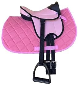 Rülke Holzspielzeug Sattelset, rosa für Gartenpferd