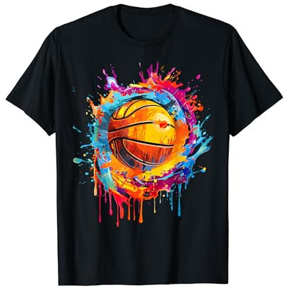 Maillot De Basket Ballon Basketball Rétro Amusant Coloré T-Shirt