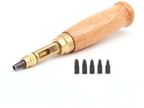 Automatische Lochstanzer, 1,5mm-3,5mm Leder Locher, Stanzwerkzeug Leder Handwerkszeug für Nähen, Papier, Basteln