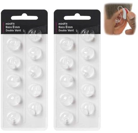 Hearing Aid Domes for Oticon Replacements, 8mm Hearing Aid Domes, Hearing Aid Accessories Compatible with Oticon MiniFit Universal Silicone Hearing Aid Domes, Hearing Open Domes