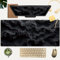 Black Topographic Mouse Pad – Large Gaming Desk Mat with Non-Slip Rubber Base – Extended Black Desk Mat for Keyboard and Mouse – Topographic Desk Pad for Office & Gamers