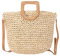 Berkelen Sac de plage d'été pour femme - Sac à main en paille - Fait à la main - Grand sac à bandoulière pour femme - Voyage - Vacances - Utilisation quotidienne, beige
