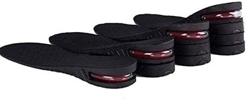 WYAFEIER 3-9cm Höhe Erhöhen Einlegesohle Kissen Höhe Heben Verstellbaren Cut Schuh Ferse Einfügen Größer Frauen Männer Unisex Qualität fuß Pads,Schwarz,7CM