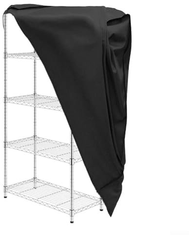 HEIBTENY Lagerregal-Abdeckung Transparentes Netzpanel Fits Schwerlastregal 36L X 18W X 72H Wasserdichte Für Ihr Zuhause, Büro, Lagerung Und Garage, Nur Schwarze Abdeckung