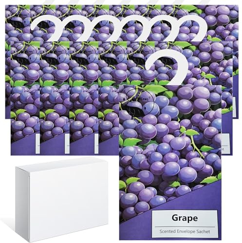 14pcs Wäscheduft Schrank Duftsäckchen Kleiderschrank Dufterfrischer, Duftbeutel Kleiderschrank Duft Hanging Beutel, Schrankdeo Natürlichen Geruch Sachet, Duftsachet, Schrankduft Frische (14Traube)