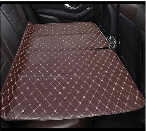 JINGXINXUE Auto Nicht Aufblasbare Matratze für VW T5 T6 Bus Multivan, Rücksitz Bett-Matratze Faltbar Reisematratze Schlafmatratze Camping Zubehör, C/Coffee-Gold Wire