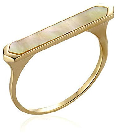 KnSam Echter Goldschmuck 18K Gold Ringe für Damen, Fritillaria Pfeil Quadrat Form Solitärring Damenringe Gold Gr.52 (16.6)