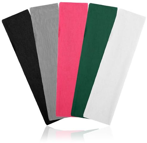 5 Stück Haarband Damen Yoga Headbands Sport Elastisch Haarbänder Damen Weiches Stirnbänder Antirutsch Headbands Exercise Gym Yoga Laufen Hair Band
