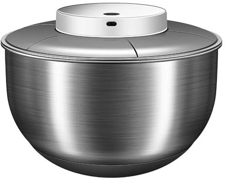 Spinner Eléctrico Para Ensalada, Lavadora Secadora De Verduras De Acero Inoxidable De 4,8 L, Escurridor Deshidratador De Frutas Para El Hogar, Se Detiene Automáticamente En 20 S, Para Ensaladas Verdes