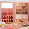 KARLOR Alle-in-1 Make up Palette, 32 Farben mit Pinsel, 16 matte schimmer Lidschatten 2 Highlighter 4 Blush 10 Lip Gloss, Nude Lidschatten Braun Warme Kosmetik Schminke Palette tragbar Anfänger