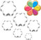 UKoosien Flower Cookie Cutter Set-6 Pieces-10.2 cm 9 cm 7.5 cm 6.4 cm 4.5 cm 2.4 cm-Dishwasher Safe-Flower Shaped Cookie Cutters for Baking, Fondant, and Decorations