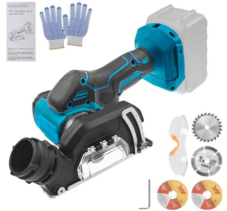 Akku-Winkelschleifer für Makita 18 V Akku, 20.000 U/min, schnurloses Trennwerkzeug, elektrischer Schleifer, gebürsteter Motor mit 4 7,6 cm Klingen für Holz, Kunststoff, Metall