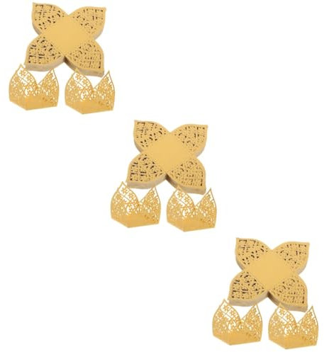 DECHOUS 3sets Safe Paper Material Truffle Wrappers Decorative Party Cups Versatile for Weddings Events 50pcs*3