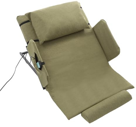 Kaichenyt 120x73cm Elektrisch Pflegebett, Verstellbares Bett mit Stützbeine Motorbett Steuerungsmodus Kabelfernbedienung für Doppelbetten Grün