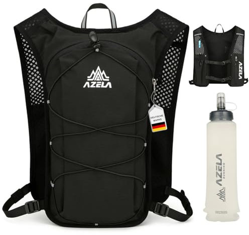 Damen Fahrradrucksack 5L, Atmungsaktiv Ultraleichter Laufrucksack mit 500ML Trinkblase & Reflektoren, Laufrucksack Trinkrucksack, Trinkrucksack Fahrrad | Wanderrucksack Klein für Ski MTB Outdoor Sport