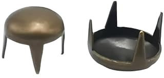 100 remaches redondos de cúpula de latón de 5 mm, tachuelas de metal, cuentas de garra para coser ropa, bolsos, zapatos