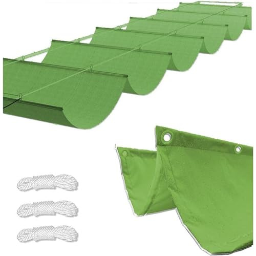 Einziehbar Verstellbar Sonnensegel Welle Wasserdicht UV-Schutz Sonnenschutz Rechteckig für Terrasse Garten Balkon Pool Pergola Outdoor Markise (2.5×4m(BxL),Green)