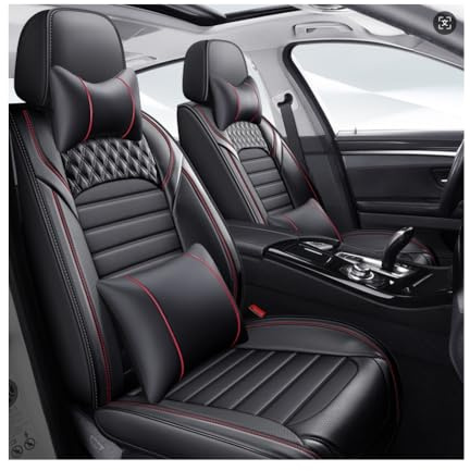 SAHFEE Coprisedili universali per auto Alfa Romeo 159 accessori auto, linea nero-rosso Deluxe