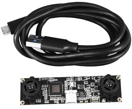 Gearwell Kameramodul, USB3.0 Stereokamera 1MP 720P 3D Tiefenkamera Webcam Modul, 69° verzerrungsfrei Fernglaskamera Board für VR Entfernungskamera Tiefenmessmodul