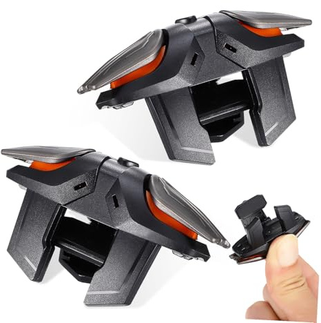 CALLARON Set 1 Controller da Gioco Mobile con Trigger Ergonomici in Plastica Abs, Guanti da Gaming e Cavo di Ricarica, Compatibile con Smartphone e Accessori da Gaming