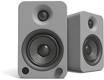 Kanto YU4 Powered Speakers with Bluetooth and Built-in Phono Preamp | 140W Peak Power | 1 Silk Dome Tweeter and 4 Kevlar Driver | Pair | Matte Grey