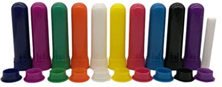 12 Stücke Aromatherapie Stick Blank Stick Tubes Nase Container mit Baumwollstab (Mischfarbe)