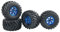 KEEDA 4PCS/Set 1: 10 RC Monster Truck Reifen und Felgen für 1/10 RC Monster Truck HSP HPI HIMOTO Tamiya Kyosho(Blau)