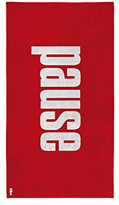 Seahorse Pause - Strandtuch - Baumwolle - 100x180cm - Rot