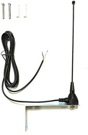 Antena receptora estandar sintonizada 433Mhz-868Mhz para mejorar alcance de señal de mandos de garaje compatible con cualquier receptor o central de control, con base y 2,5 metros de cable coaxial