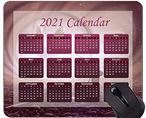 Kalender 2021, Monk Angel Pray Mouse Pad mit genähten Kanten