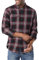 Amazon Essentials Men's Slim-Fit Long-Sleeve Two-Pocket Flannel Shirt, Black Burgundy Plaid, XL