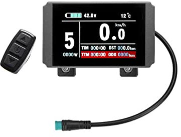 windmeile | Display KT-LCD8H, Waterproof, Tachoanzeige, LCD-Display, Beleuchtet, Multifunktional, 5-pin Julet Stecker, E-Bike, Elektro Fahrrad, Pedelec, 24V/36V/48V