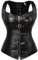 WLFFW Corsage Steampunk Kunstleder Damen Karneval Bustiers Korsett EUR(32-34) S