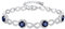 EVER FAITH Dezember Birthstone Armband Hochzeit Party volle Figur 8 Unendlichkeit Funkelnde kubische Zirkonias Armkette für Damen Braut Blau Silber-Ton
