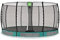 EXIT Allure Classic Round Bodentrampolin - ø427cm - Mit Fußschutzsystem & Sicherheitsnetz - Wasserfest - Starkes Großtrampolin - Für alle Altersgruppen - Großes Bodentrampolin - Grün