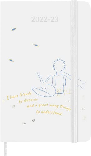 Moleskine - Weekly Planner 18 Months 2022-2023, Limited Edition Le Petit Prince, Weekly Planner With Hard Cover And Elastic Closure, Size Pocket, 9 x 14 cm, Color Fox