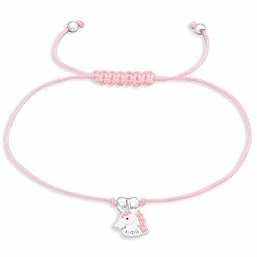 MONKIMAU Armband mit glitzer Einhorn Anhänger aus 925 Silber