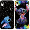 Omyzo [2 Stück Stitch Handyhülle für iPhone XR Hülle 6,1,Cute Sweet Karikatur Anime Einzigartige Lustig Ultra Dünn Matt Weich Silikon Stoßfest Kratzfest Case Schutzhülle für iPhone XR