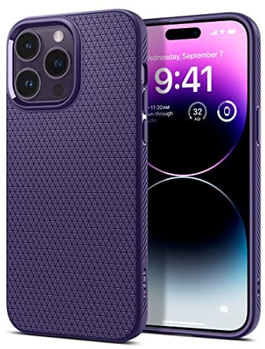 Spigen Liquid Air Case Compatible with iPhone 14 Pro - Deep Purple