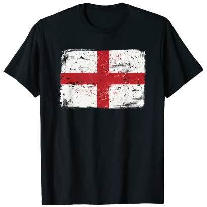 England Flag. Vintage Look Football / Sports Fan, England T-Shirt