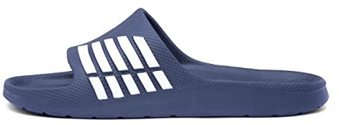shoezone - Barrington Adults Navy and White Stripe EVA Slider - Size 10 UK - Blue