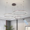 J.SUNUN LED Pendelleuchte ring,Braun moderner led kronleuchter 3 ringe,Moderne wohnzimmerlampe,45W dimmbare pendelleuchten wohnzimmer Für Schlafzimmer Wohnzimmer Esszimmer 20×40×60CM