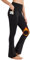BAYGE Damen Thermo Bootcut Yogahose Winter Hohe Taille Fleece Gefüttert Wasserdicht Blickdicht Bauchkontrolle Slim Fit Leggings Sporthose Schlaghose Sweathose Fitnesshose mit Taschen, Schwarz, S