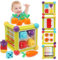 Ballery Motorikwürfel, Baby Spielzeug 1 Jahr, 6 in 1 Aktivität Würfelspielzeug für Kleinkinder Aktivitätszentrum Würfel Form Sorter Spielzeug für Jungen Mädchen Kinder ab 18 Monaten
