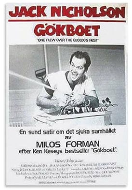 Filmposter One Flew Over The Cuckoo's Nest (4), Druck, Fotokunst, Malerei, Leinwand, Poster, Heimdekoration, Poster, 20 x 30 cm