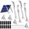Herrselsam Lot de 2 paires de supports de panneau solaire réglables individuellement de 0 à 60 ° pour toit plat, garage, bateau, camping-car