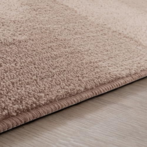 TT Home Teppich Kinderzimmer Waschbar rutschfest Kinderteppich Junge Mädchen Weich Pastell, Farbe:Taupe, Größe:160x220 cm