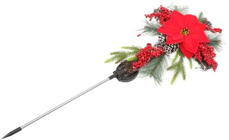 Milisten Garten-weihnachtsstern-lichter Weihnachtskreuz-gartenstecker Friedhofskreuzlicht Lichterketten Für Gartenpfähle Weihnachtliche Gartenpfahllichter Gartenbedarf Led Auferstehung